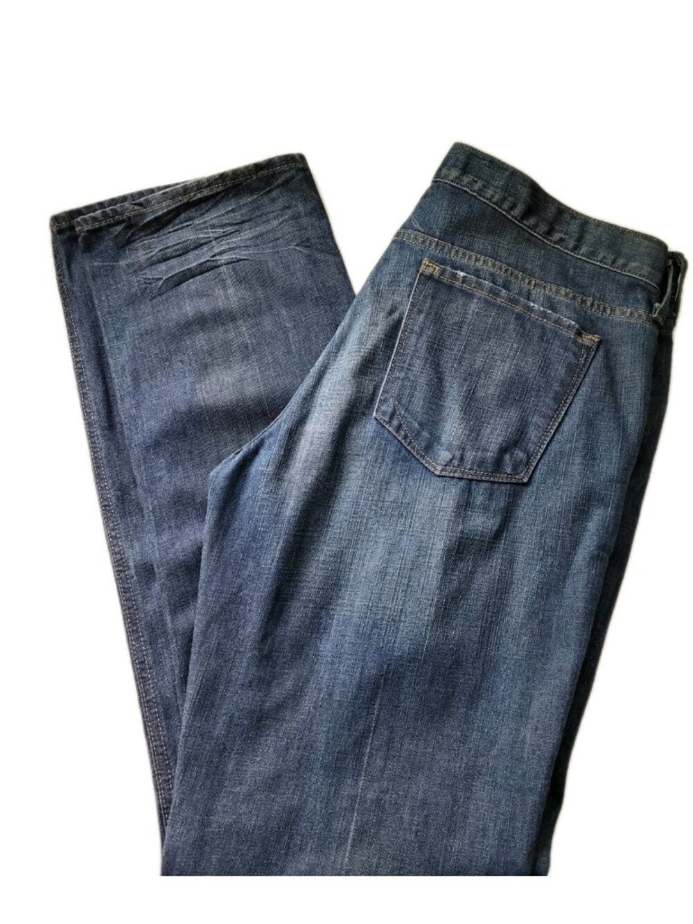 Old‎ Navy Womens OG Loose Jeans 14 Long Blue Dark Wash Low Rise Retro Y2k